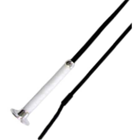 Jacks Jacks 1541-36 36 in. Dressage Whip with White Leather Covered Grip Handle - Black 1541-36